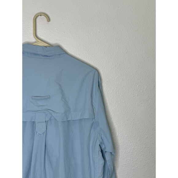 NWT EXOFFICIO Air Strip LS Vented Shirt Sz M Blue UPF 30 Quick Dry Lite Weight - Picture 11 of 16